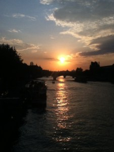 paris pont des arts sunset by sam